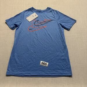 Nike Swoosh Tee Men Sz M Blue Brand New